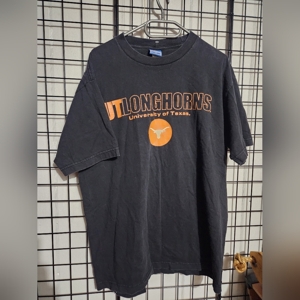University of Texas Longhorns Black T-Shirt Size Xlarge Vintage Champs